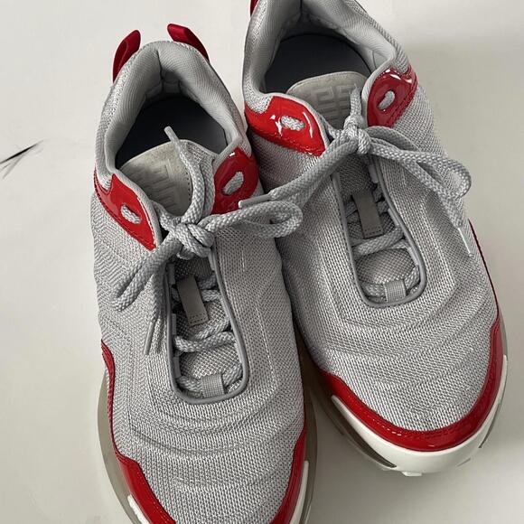 GIVENCHY Men\'s GIV 1 Mesh Clear-Sole Runner Sneakers size 9 Gray Red main image 10